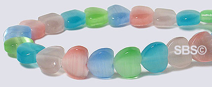 Cats Eye - Pastel 6mm Puff Heart