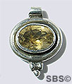 Sterling Silver / Gemstone 10x13mm Citrine