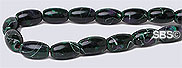 Picasso Magnetic Hematite 4x7 Rice - Green / Purple