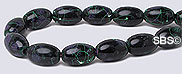 Picasso Magnetic Hematite 5x8 Rice - Green / Purple