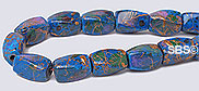 Picasso Magnetic Hematite 5x8 (4-sided) Swirl - Blue