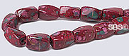 Picasso Magnetic Hematite 5x8 (4-sided) Swirl - Burgundy