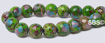 Picasso Magnetic Hematite 6mm - Green Apple