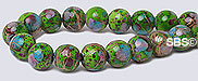 Picasso Magnetic Hematite 6mm - Green Apple