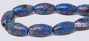Picasso Magnetic Hematite 6x12 Rice - Blue