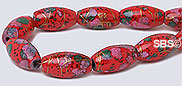 Picasso Magnetic Hematite 6x12 Rice - Red