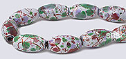 Picasso Magnetic Hematite 6x12 Rice - White
