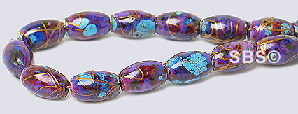 Picasso Magnetic Hematite 4x7 Rice - Purple