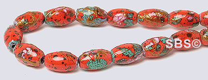 Picasso Magnetic Hematite 4x7 Rice - Red