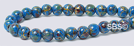Picasso Magnetic Hematite 4mm Blue