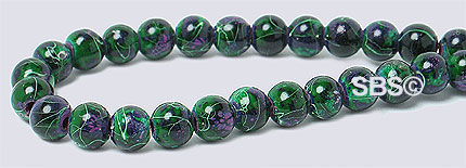 Picasso Magnetic Hematite 4mm Green / Purple