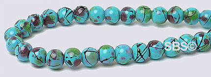 Picasso Magnetic Hematite 4mm - Sleeping Beauty Blue