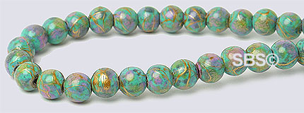 Picasso Magnetic Hematite 4mm Turquoise