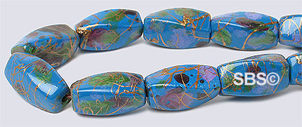 Picasso Magnetic Hematite 5x11 (4-sided) Swirl - Blue
