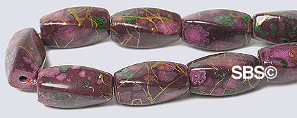 Picasso Magnetic Hematite 5x11 (4-sided) Swirl - Burgundy
