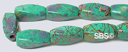 Picasso Magnetic Hematite 5x11 (4-sided) Swirl - Turquoise
