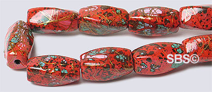 Picasso Magnetic Hematite 5x11 (4-sided) Swirl - Red