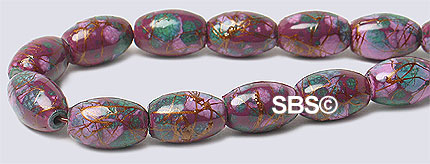 Picasso Magnetic Hematite 5x8 Rice - Burgundy