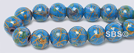 Picasso Magnetic Hematite 6mm - Blue