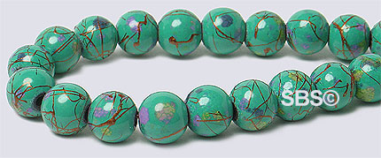 Picasso Magnetic Hematite 6mm - Turquoise