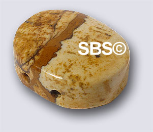 Picture Jasper 12x15 Flat Oval 2-Hole (100)