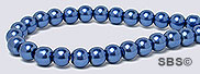 Pearl Magnetic Hematite 4mm-Lapis Blue