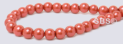 Pearl Magnetic Hematite 4mm-Red