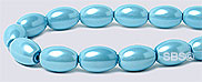 Pearl Magnetic Hematite 5x8 Rice-Aqua