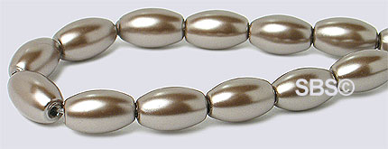 Pearl Magnetic Hematite 5x8 Rice-Bronze