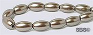Pearl Magnetic Hematite 5x8 Rice-Bronze