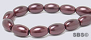 Pearl Magnetic Hematite 5x8 Rice-Burgundy