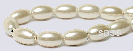 Pearl Magnetic Hematite 5x8 Rice-Cream