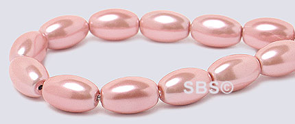 Pearl Magnetic Hematite 5x8 Rice-Dark Pink