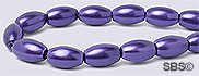 Pearl Magnetic Hematite 5x8 Rice-Dark Purple