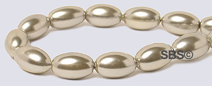 Pearl Magnetic Hematite 5x8 Rice-Light Bronze