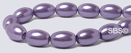 Pearl Magnetic Hematite 5x8 Rice-Medium Purple