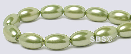 Pearl Magnetic Hematite 5x8 Rice-Olive