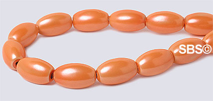 Pearl Magnetic Hematite 5x8 Rice-Orange