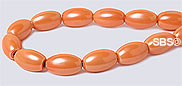Pearl Magnetic Hematite 5x8 Rice-Orange