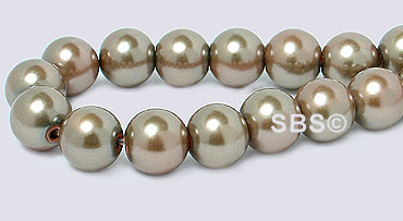 Pearl Magnetic Hematite 6mm-Bronze