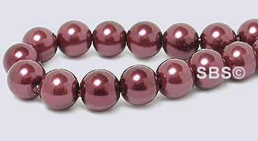Pearl Magnetic Hematite 6mm-Burgundy