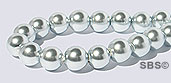 Pearl Magnetic Hematite 6mm-Silver
