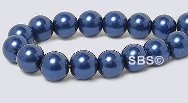 Pearl Magnetic Hematite 6mm-Lapis Blue