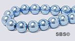 Pearl Magnetic Hematite 6mm-Light Sapphire