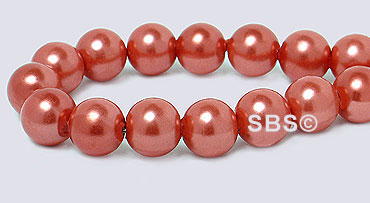 Pearl Magnetic Hematite 6mm-Red