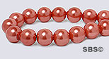 Pearl Magnetic Hematite 6mm-Red