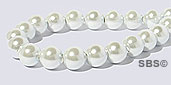 Pearl Magnetic Hematite 6mm-White