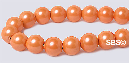 Pearl Magnetic Hematite 6mm-Orange
