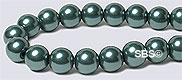 Pearl Magnetic Hematite 6mm-Teal