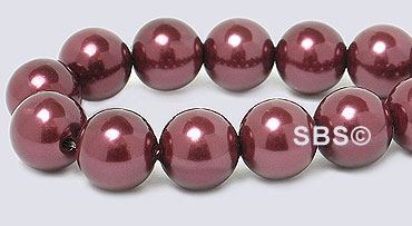 Pearl Magnetic Hematite 8mm-Burgundy